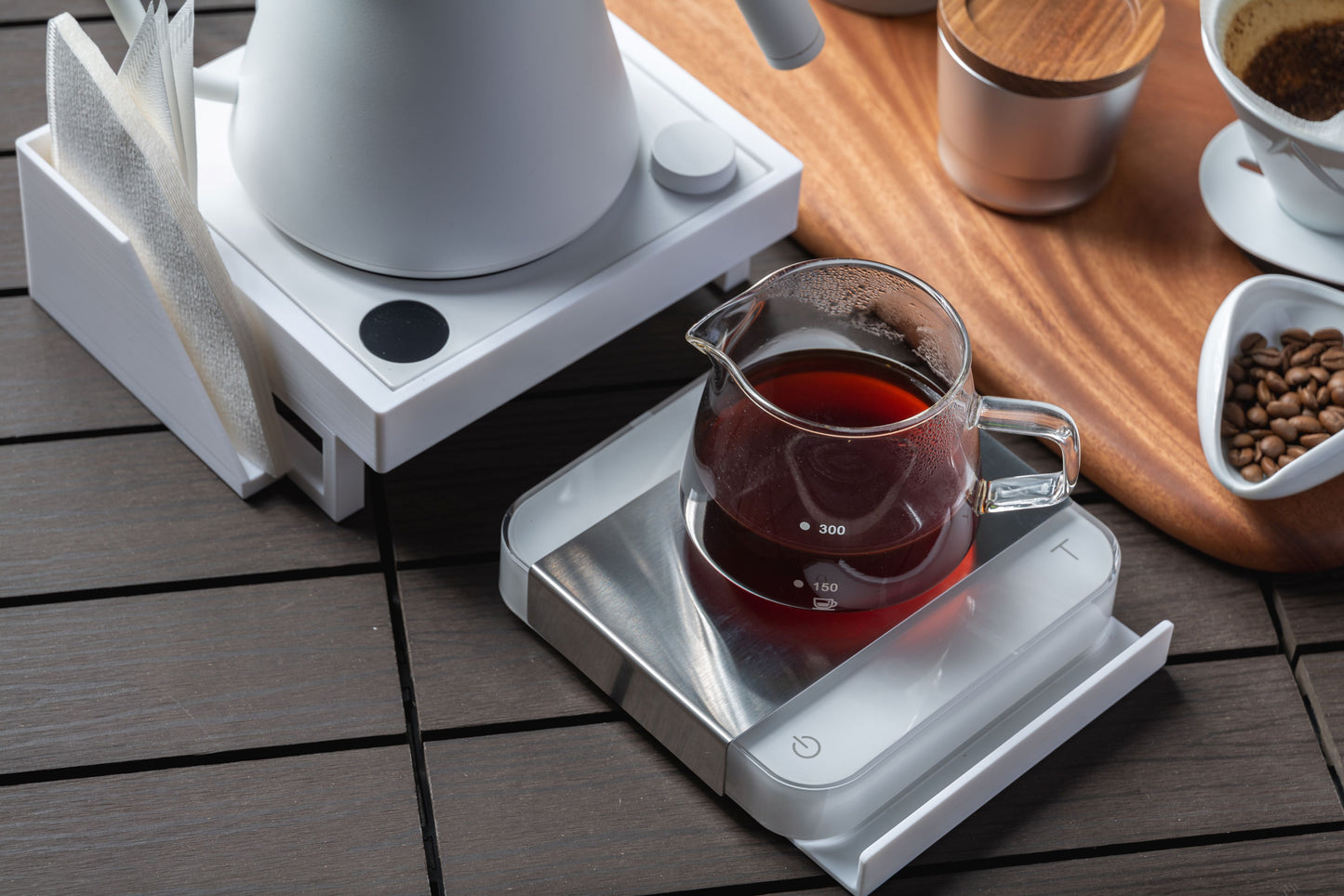 Vespour + Sidecar: Organiser, Shelf for Fellow Stagg EKG Kettle/ Pro/ Studio v2 with Filter Holder