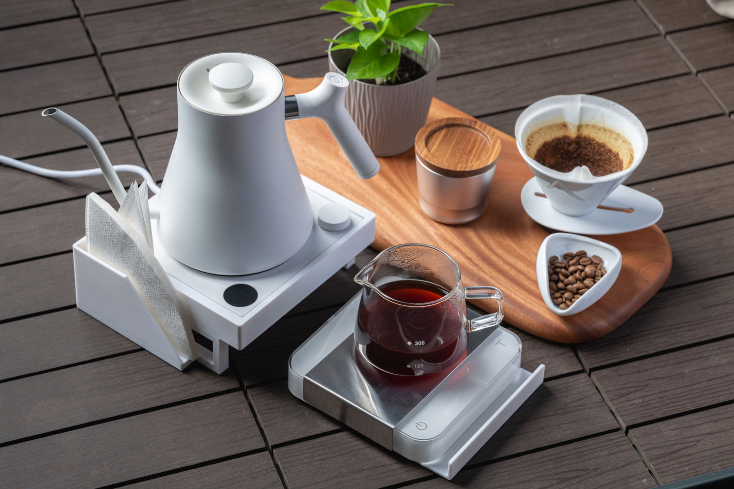 Vespour + Sidecar: Organiser, Shelf for Fellow Stagg EKG Kettle/ Pro/ Studio v2 with Filter Holder