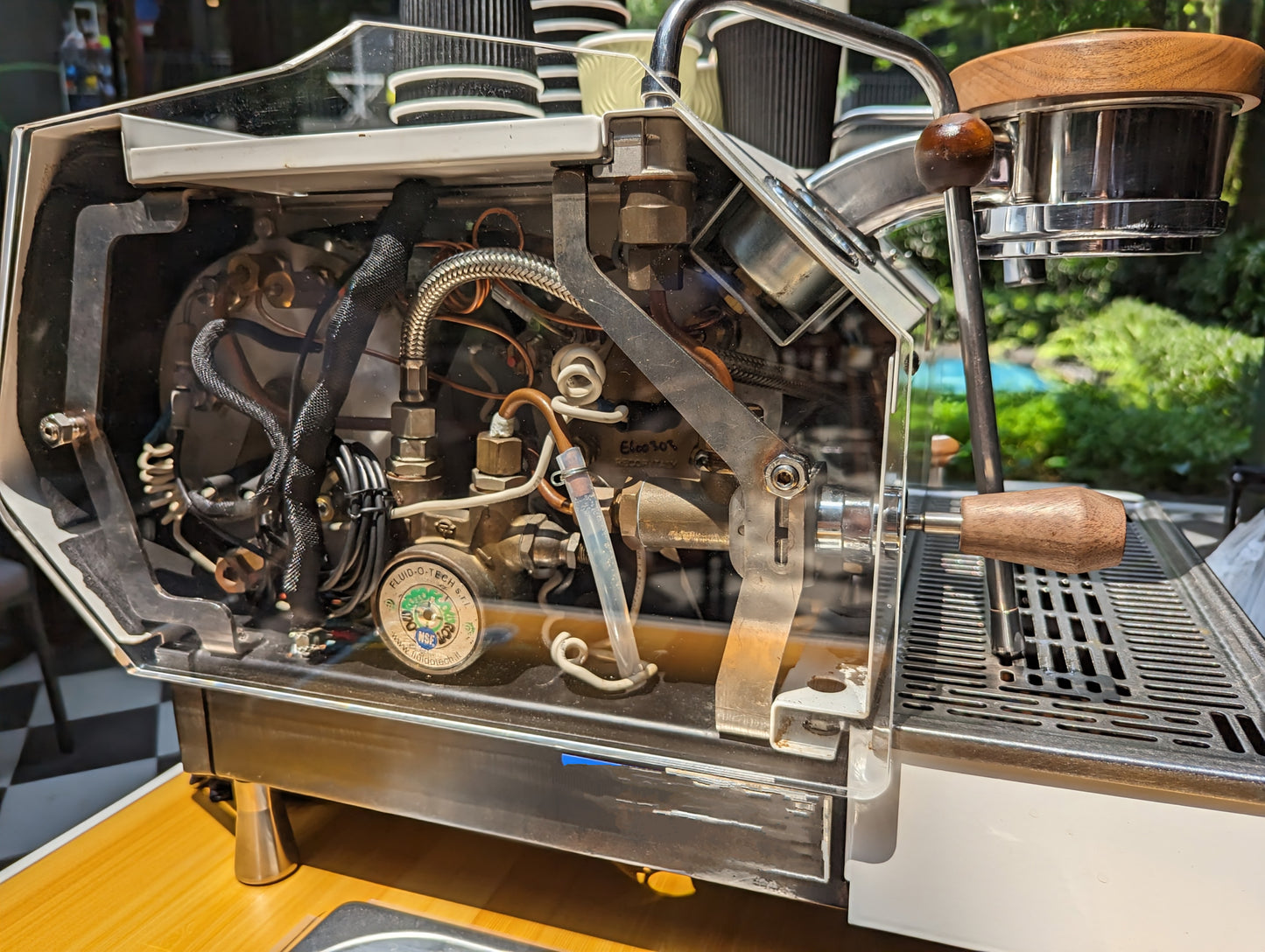 La Marzocco GS3 side panels - clear, transparent, acrylic/ white PP