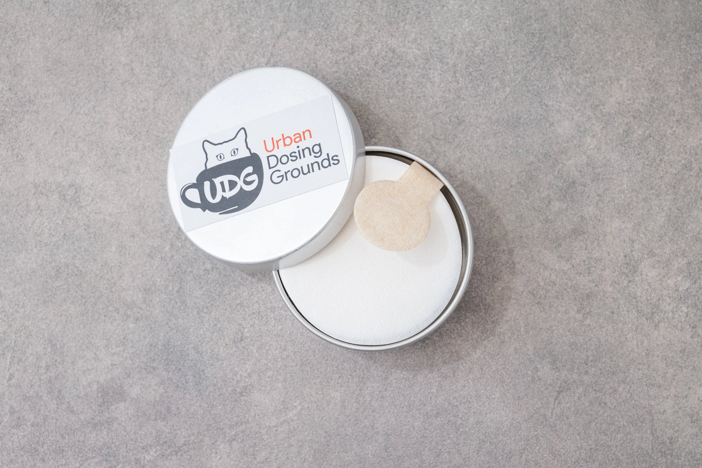 Top and Bottom Puck paper, espresso filters with Walnut storage Box 58mm, 53mm, 51mm