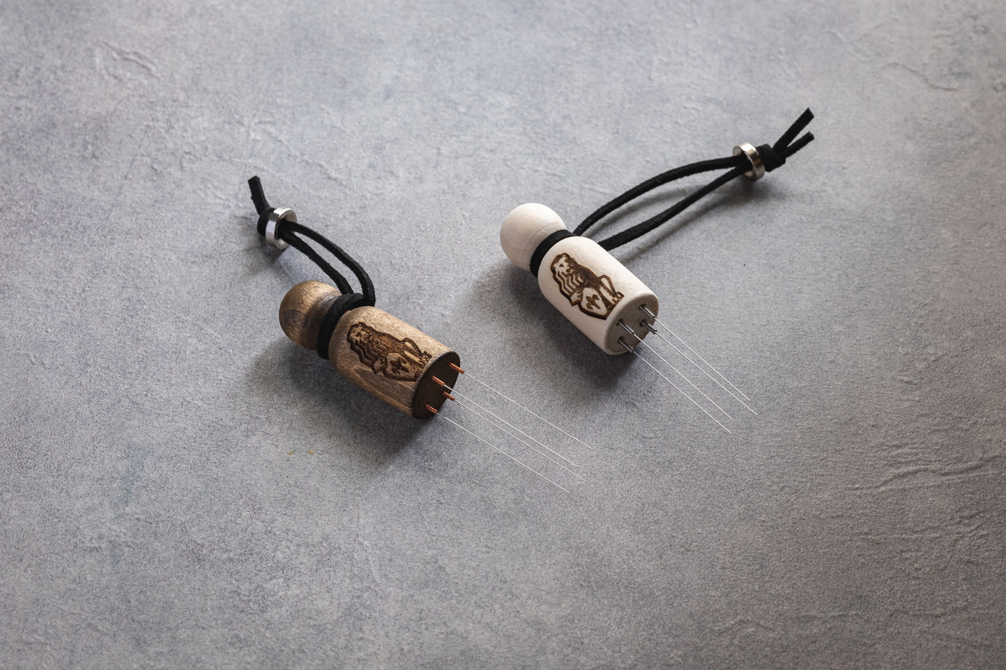 0.3mm Wooden Magnetic WDT - 9 Prong / 4 Prong With Vegan Leather Strap