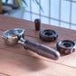 Walnut Rocket Espresso Wood Parts - Engraved Portafilter, 2 Big Knobs and Brewing Lever Knob