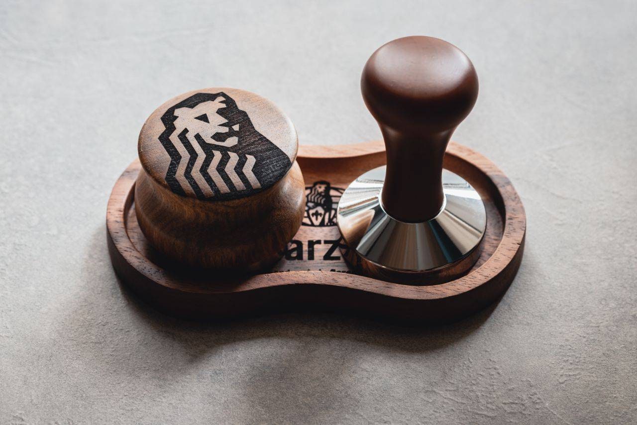 Wood Tray / Holder / Stand for Espresso Tamper and Distributor / OCD  (Custom Engraved)